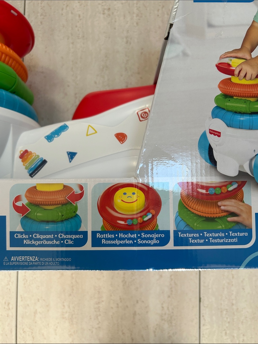 NWT 🆕 Fisher-Price Ride-On Rock-a-Stack Toy 1-3 years, sensorial play - Picture 3 of 5